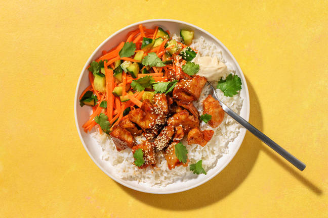 Nemme ingefær- og chilistegte veggiestrimler