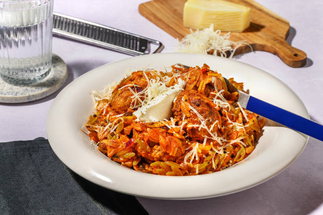 Orzo aux boulettes de bœuf aux épices kefta