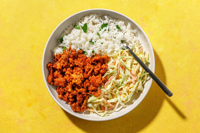 Hackfleisch in Buffalo-Soße