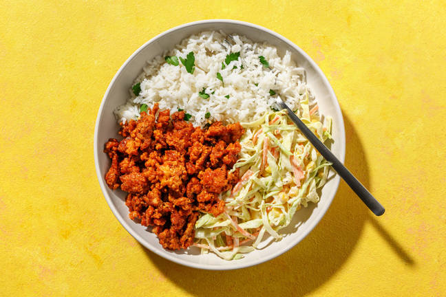 Hurtig 'buffalo'-glaseret svinekødsbowl