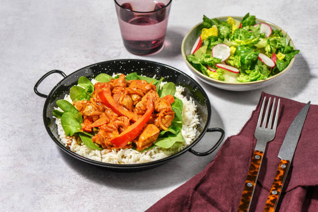 Krämig fläskgryta och ris