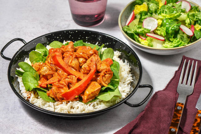 Krämig fläskgryta och ris