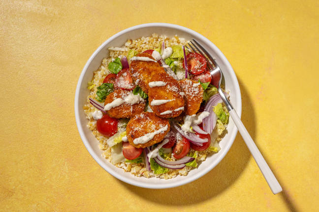 Veganska nuggets och blomkålsbulgur