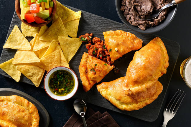 TexMex-empanadas och chimichurri