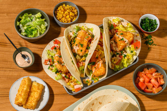 Tacos med sprød halloumi