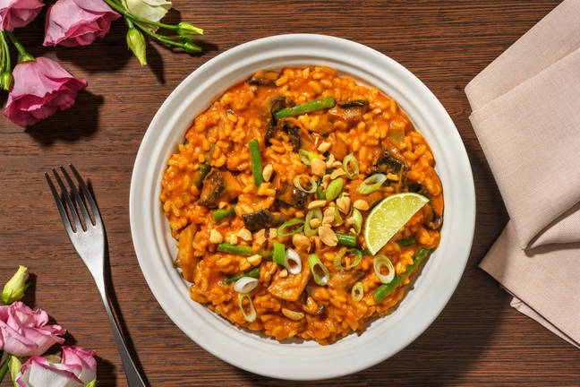 Thai-inspirert karri- og sopprisotto