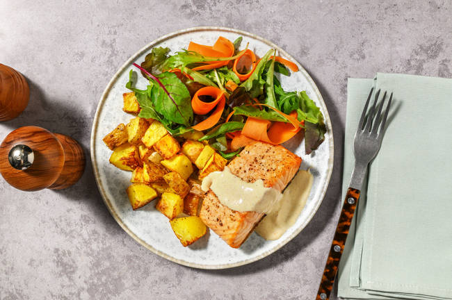 Salmon in Creamy Cajun Sauce