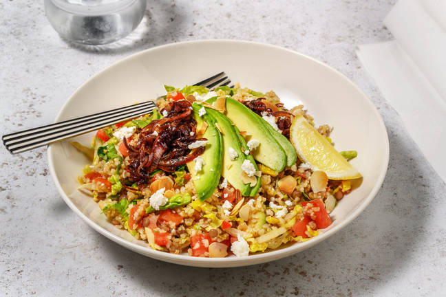 Avocado Bulgur Bowl with Feta