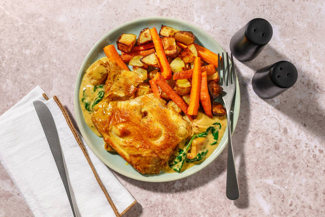 Coronation Chicken Puff Pastry Pie