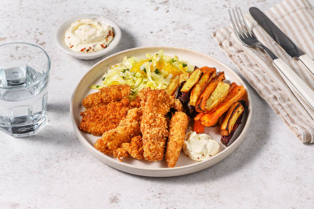 Sprø cajunkylling og rotfruktfries