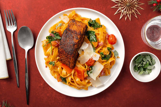 Toskansk lax och krämig tagliatelle