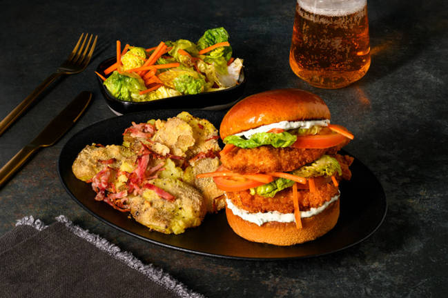 Sprøpanert kyllingburger