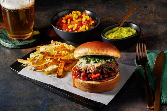 Gourmetburgare med chorizochutney