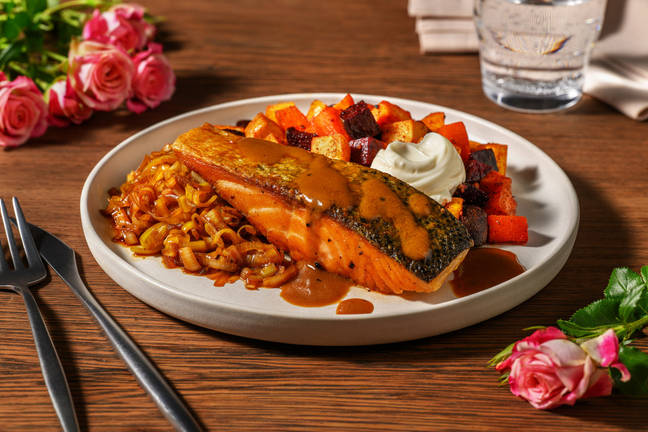 Honungs- och senapsglaserad lax