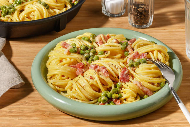 Easy Bacon and Truffle Mushroom Spaghetti