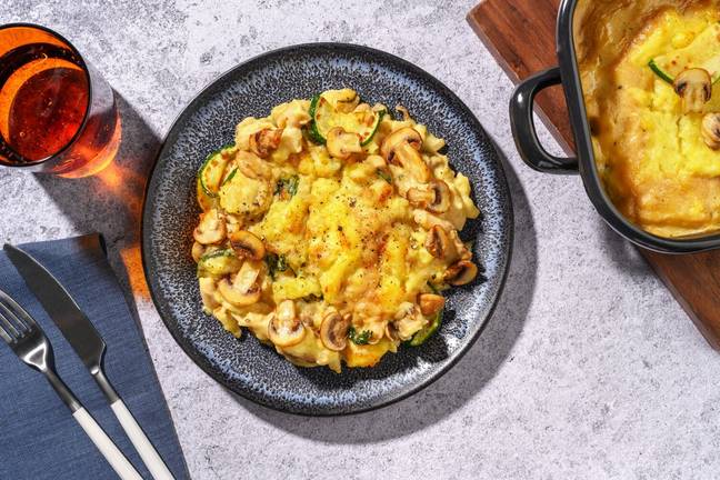 Rustic Mushroom & Cannellini Bean Pie