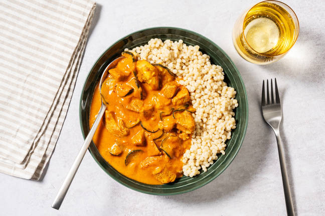 Pollo con calabacín al estilo tikka masala