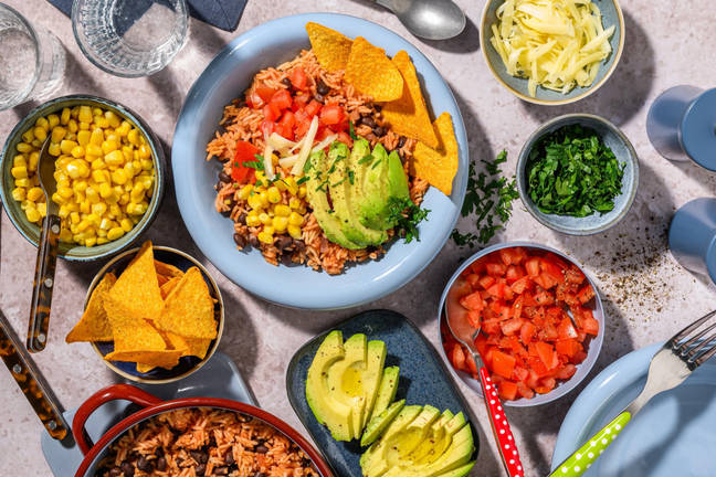 DIY Burrito Bowl with Tortilla Chips