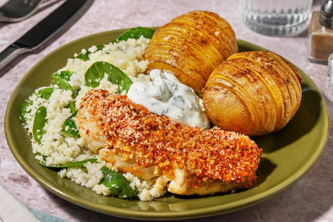 Panko- og harissapaneret torsk