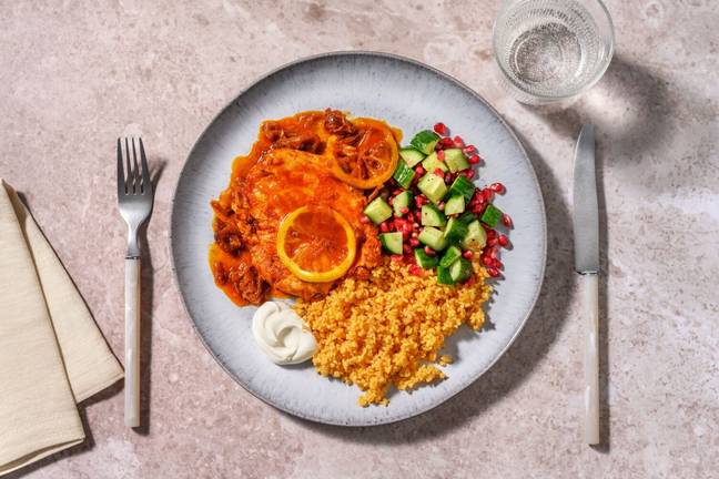 Krydret kylling i citrus- og dadelsauce