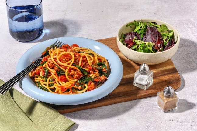 No-Chop Bolognese and Fresh Tagliatelle