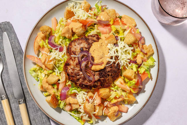 Naked Cheeseburger Bowl with Smoky Special Sauce