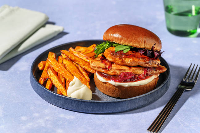Kiwi Chicken Burger & Onion Chutney