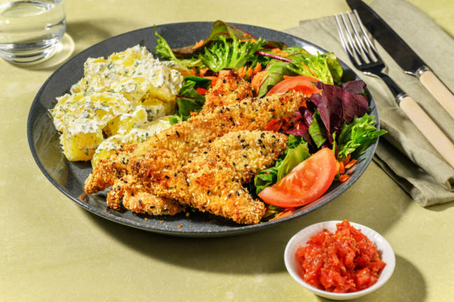 Crumbed Chicken Dippers & Tomato Relish