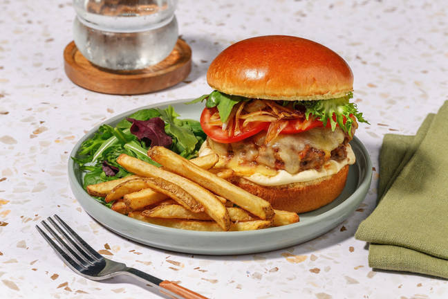 Cheesy Beef & Caramelised Onion Burger