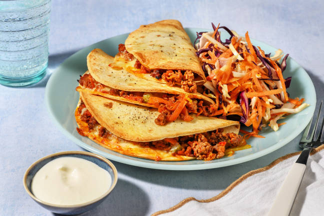 Cheesy Beef Quesadillas