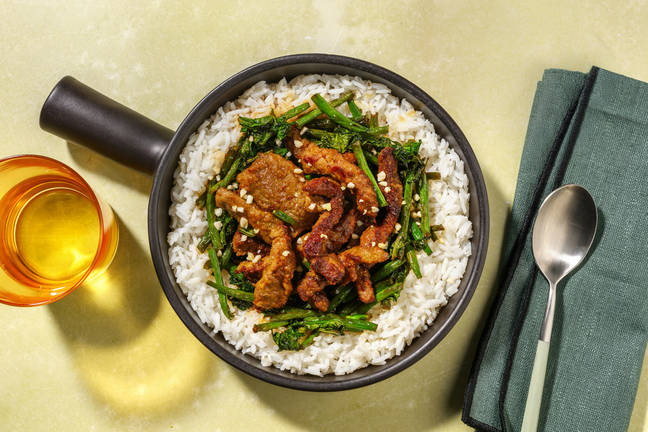 Southeast Asian-Spiced Beef & Garlic Rice