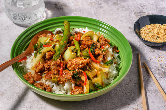 Sticky Sichuan Pork & Veggies