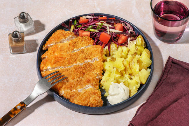 Classic Pork Schnitzel & Tomato Slaw