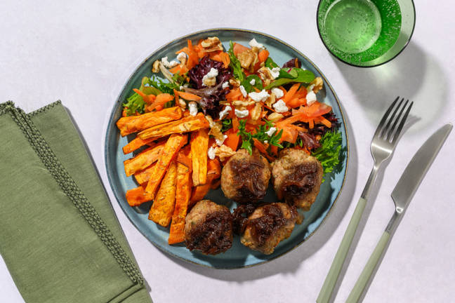 Mustard Pork & Sticky Onion Rissoles