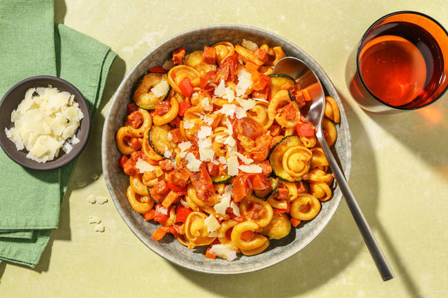 Rustic Chorizo & Semi-Dried Tomato Pasta