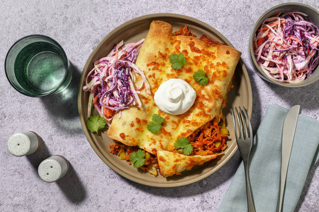 Easy American Pulled Pork Enchiladas