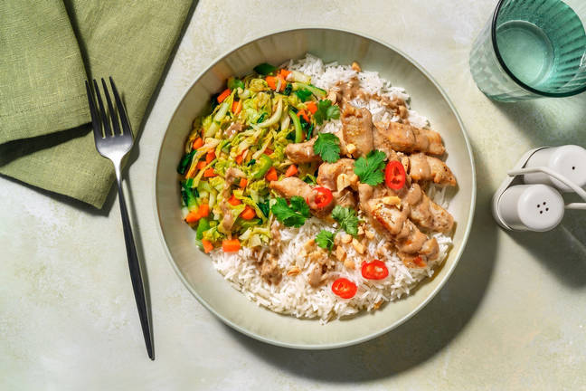 Asian-Spiced Pork & Honey-Soy Veggies