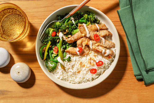Thai-Style Pork & Honey-Soy Veggies