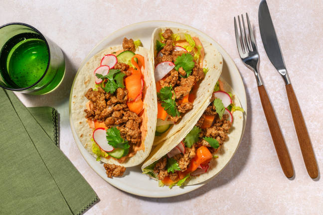 Sticky Asian Pork & Pickled Veg Tacos