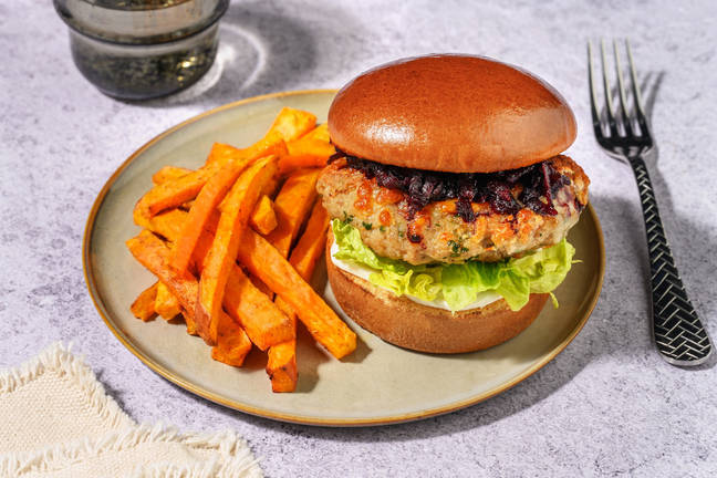 Cheesy Spiced Beef & Pork Burger