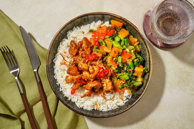 Satay Sweet-Chilli Chicken & Asian Greens
