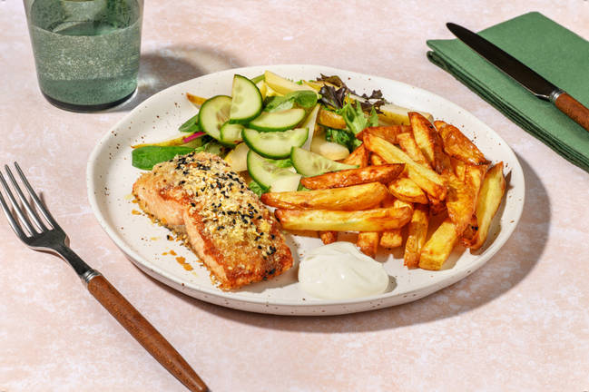Sesame-Crumbed Salmon & Mayo