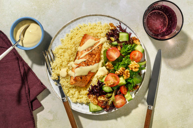 Seared Salmon & Lemon Pepper Couscous