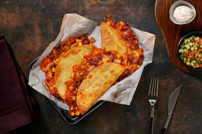 Pulled Pork & Bean Carnitas Quesadillas