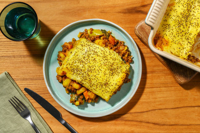 Indian Lentil & Veggie Curry Pie