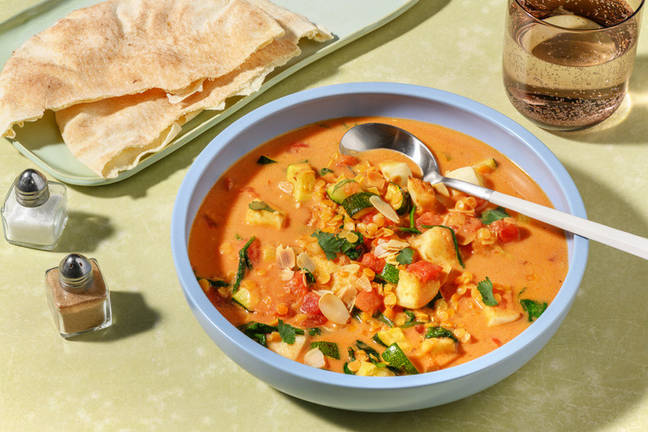Chermoula Coconut Lentil & Veggie Soup
