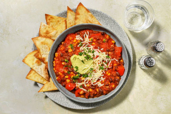 Mexican Bean-Capsicum Chilli & Avo Crema