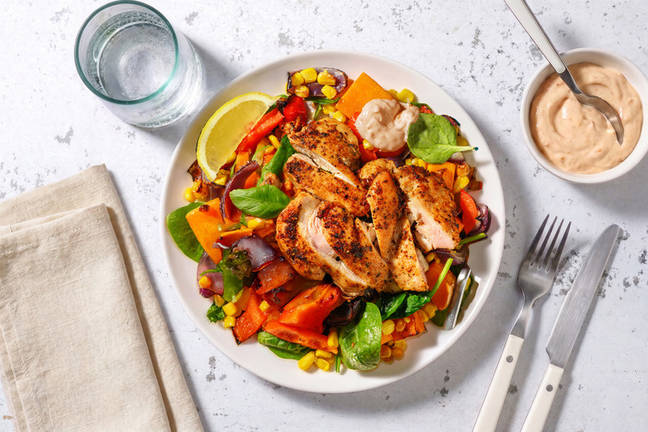 Pan-Seared Caribbean Chicken & Vibrant Veg 