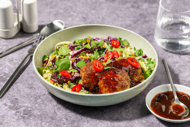 Caribbean Beef-Pork Rissoles & Sticky Glaze