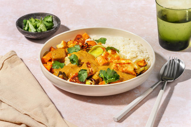 Bengali Halloumi & Roast Pumpkin Curry